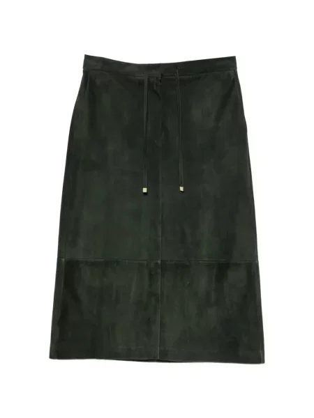 Szarvasbőr húzózsinór midi szoknya 's Max Mara zöld