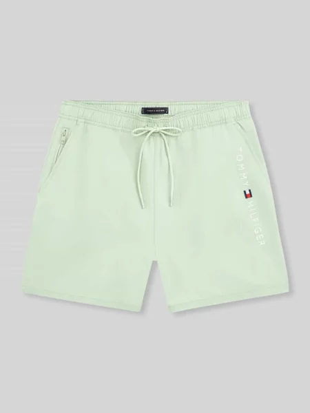 Kąpielówki Tommy Hilfiger z nadrukiem zielone