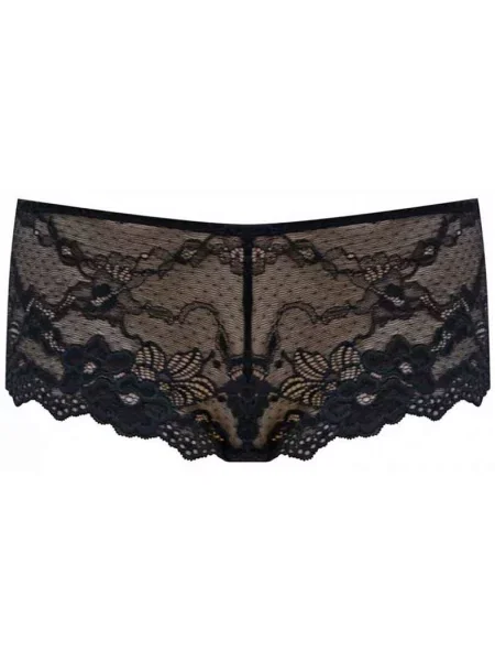 Кружевные трусики хипстеры чорні
