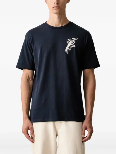Tricou Scotch & Soda cu imagine albastru