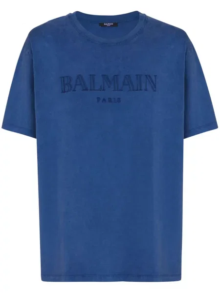 Tricou Balmain cu imagine albastru