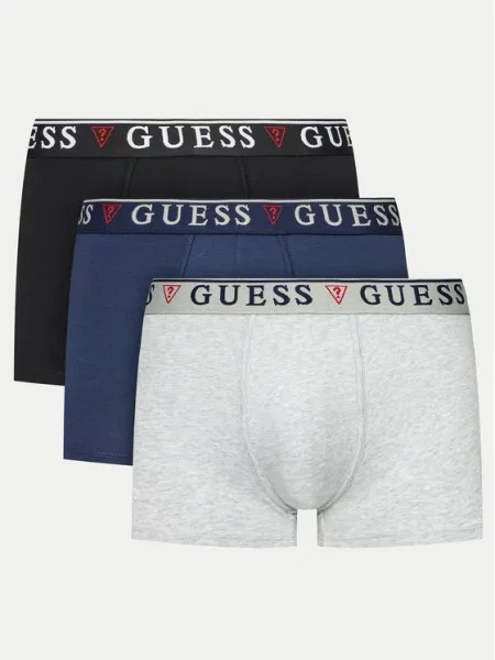 GUESS Boxer trumpikės BRIAN mėlyna / šviesiai pilka / juoda balta