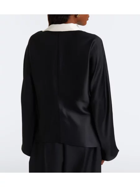 Bluză Róhe din satin negru
