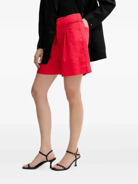 Lniane szorty Pedro Del Hierro plecione czerwone