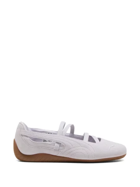 Balerini Puma din piele de căprioară violet