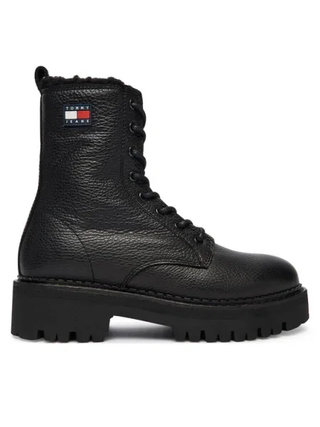 Tommy Jeans Bakancs Tjw Urban Laceup Boot Wl fekete