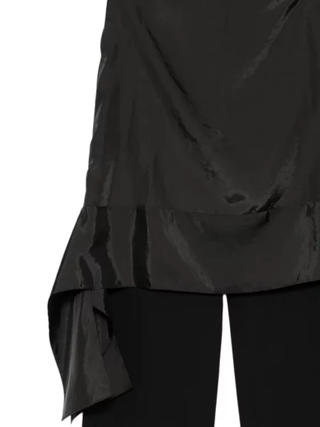 Decora fustă Pushbutton drapată negru