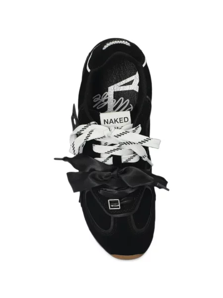 Sneakerși Naked Wolfe cu funde negru