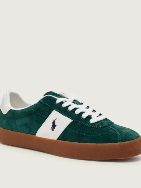 POLO RALPH LAUREN Sneakers Court Vulc | piele întoarsă verde