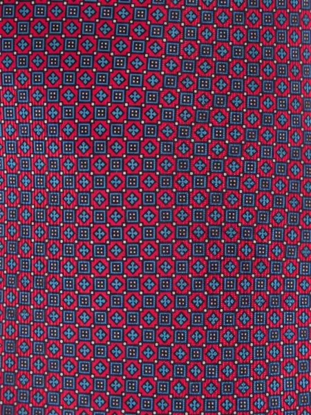 Cravată Brioni cu imagine cu imprimeu geometric roșu