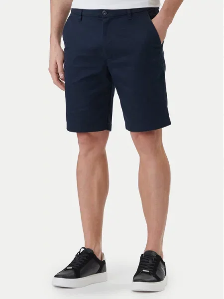 Calvin Klein Kratke hlače iz tkanine Mornarsko modra
