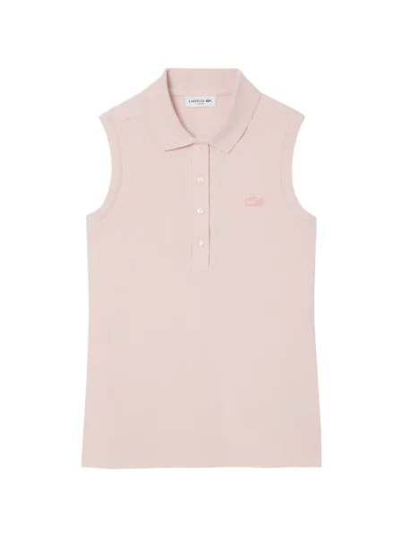 Top Lacoste fără mâneci roz