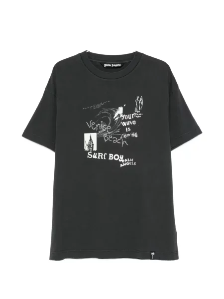 Tricou Palm Angels cu imagine negru