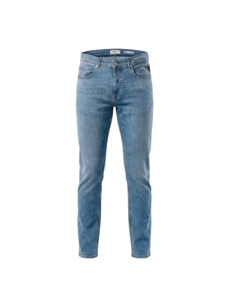 Szerokie jeansy Replay niebieskie