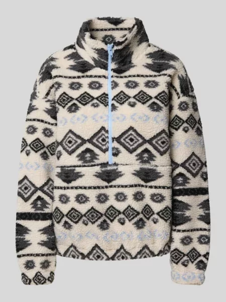 Bluza z kołnierzem o kroju regular fit z imitacji futerka model ‘JANNE’ Only