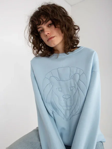 Hímzett kapucnis melegítő felső Fashionhunters szürke