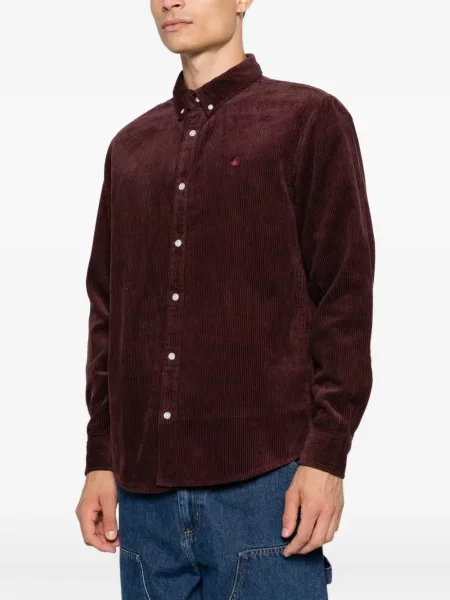 Cămașă Carhartt Wip de catifea cord violet