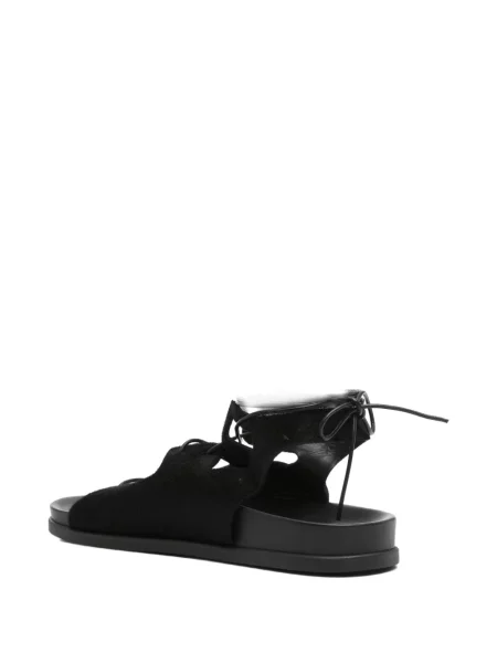 Сандали Ancient Greek Sandals с връзки с дантела черно
