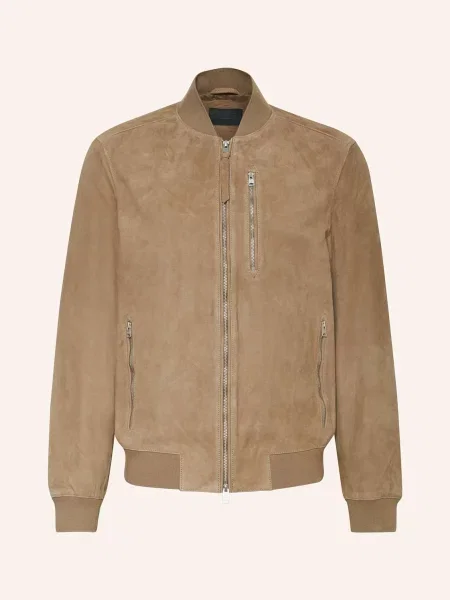 Allsaints Kožená Bunda Kemble velbloudí