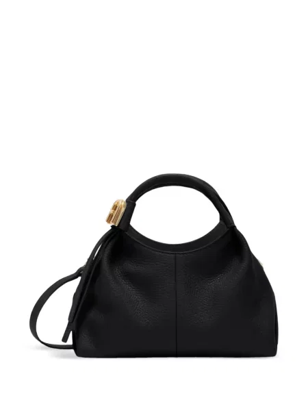 Кожена шопинг чанта Furla черно