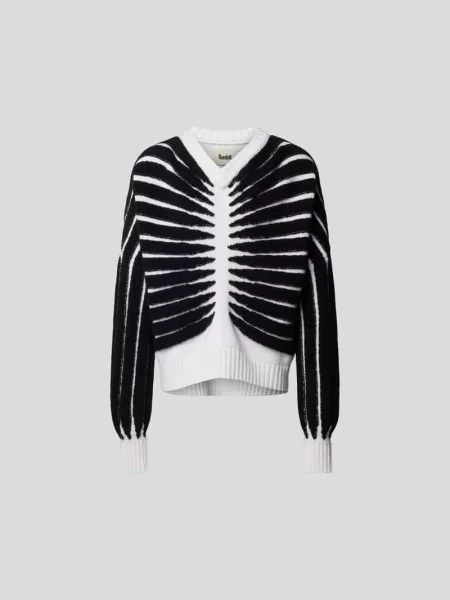 Sweter w dzianinowym wyglądzie Gmbh czarny