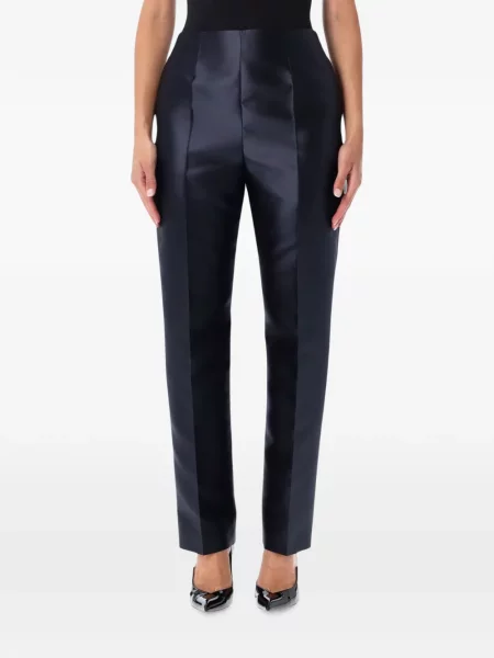 Pantaloni Alberta Ferretti din satin albastru