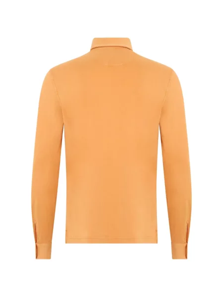 Lung tricou polo Fedeli portocaliu