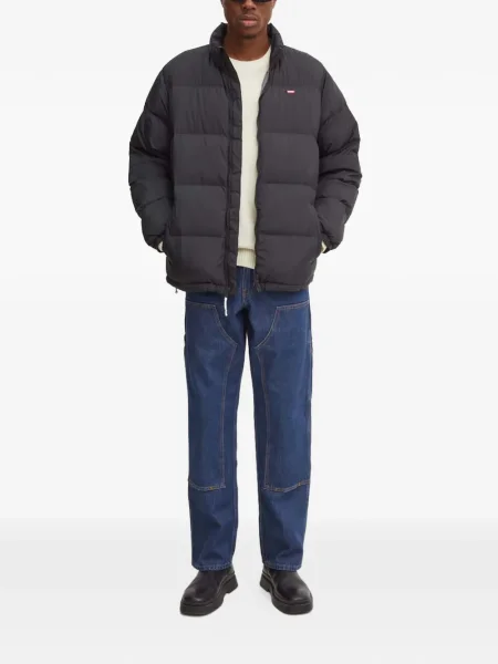 Blugi drepți Levi's® zdrențuiți negru