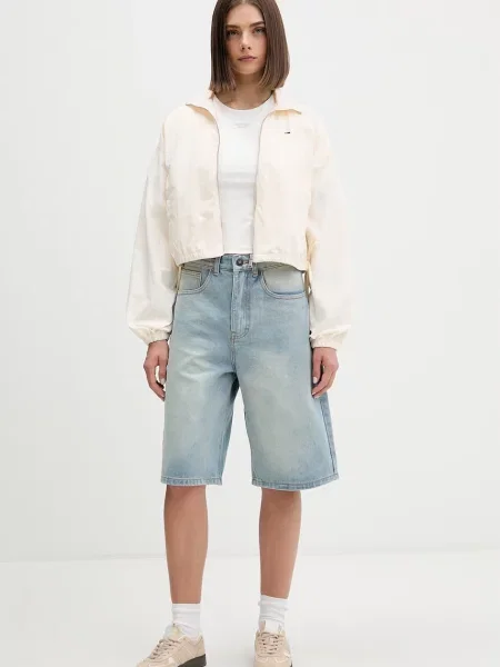 Tommy Jeans Majica Athleisure Metal Bela bež