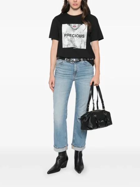 Tricou Twinset cu imagine negru
