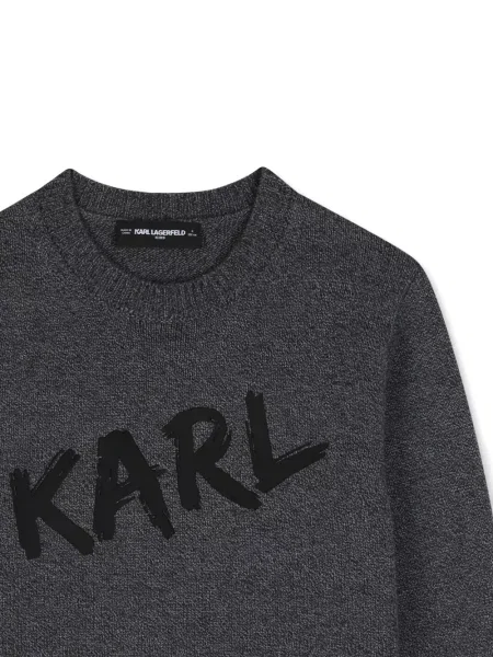Sweter dziecięcy Karl Lagerfeld szary
