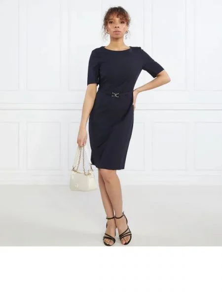 BOSS BLACK de lână rochie daleah negru