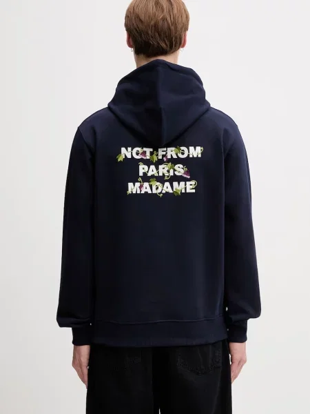 Drôle de Monsieur Vine Embroidered Slogan hanorac cu glugă din pentru bărbați