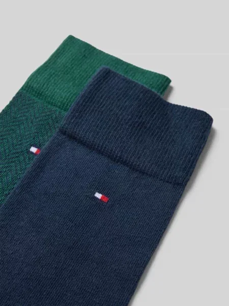 Skarpety długie z bawełny mieszanej w zestawie 2 szt. Tommy Hilfiger
