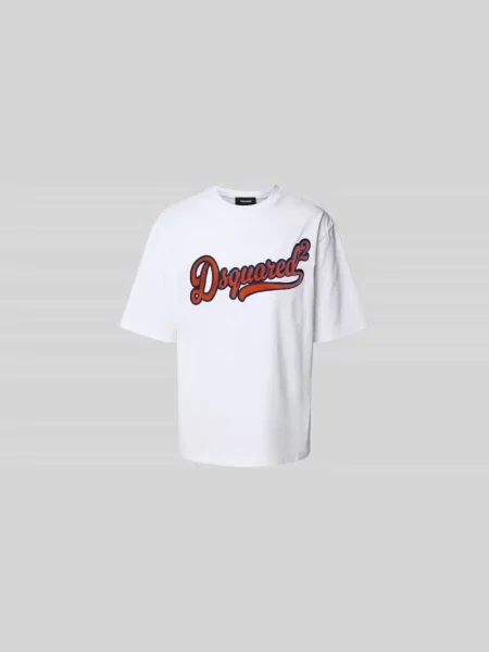 T-shirt z detalem z logo Dsquared2 biała