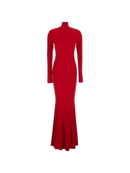 Lung rochie maxi Norma Kamali roșu
