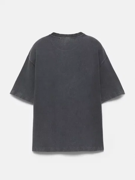Pull&Bear Tričko STWD denim čierny