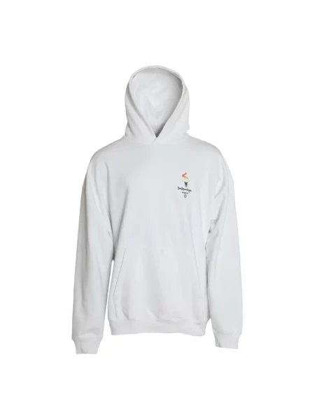 Bluza z kapturem Balenciaga z kapturem biała