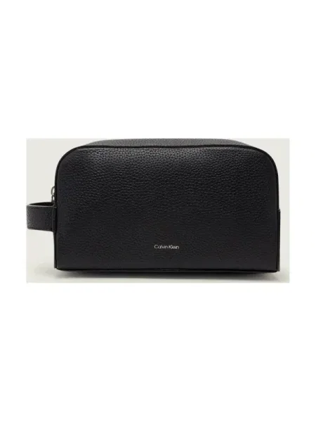 Smink táska Calvin Klein Foil Emboss Dopp Kit fekete