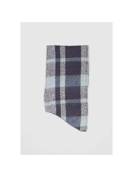 Fular Only în carouri albastru