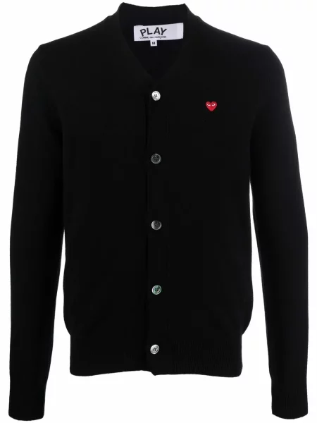 Cardigan Comme Des Garcons Play de lână negru