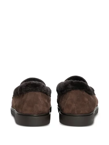 Γούνινο τελείωμα loafers Roberto Festa με γούνα καφέ