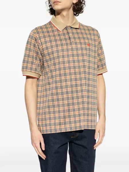 Polo Burberry în carouri maro