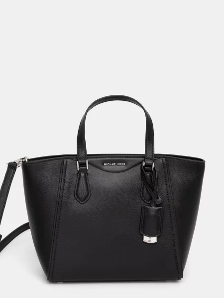 Кожена чанта MICHAEL Michael Kors черно