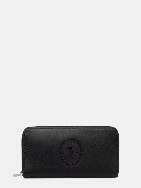 Кожен портфейл Trussardi черно