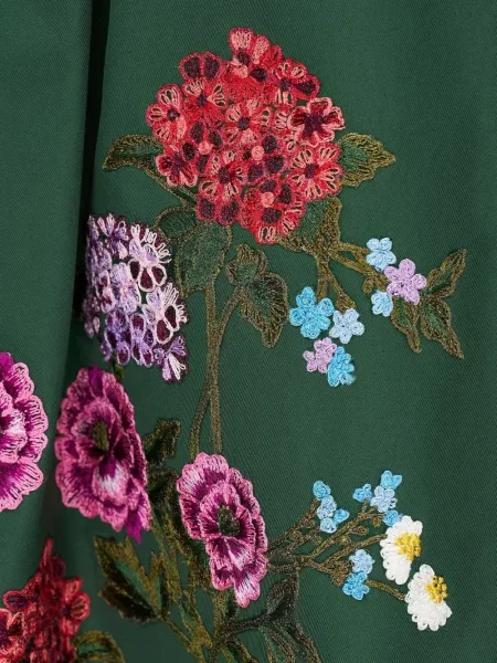 Fustă Carolina Herrera cu model floral verde