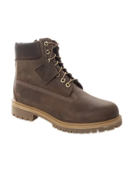 Botki Timberland skórzane brązowe