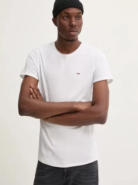 Тениска Tommy Jeans 2 броя с изчистен дизайн черно
