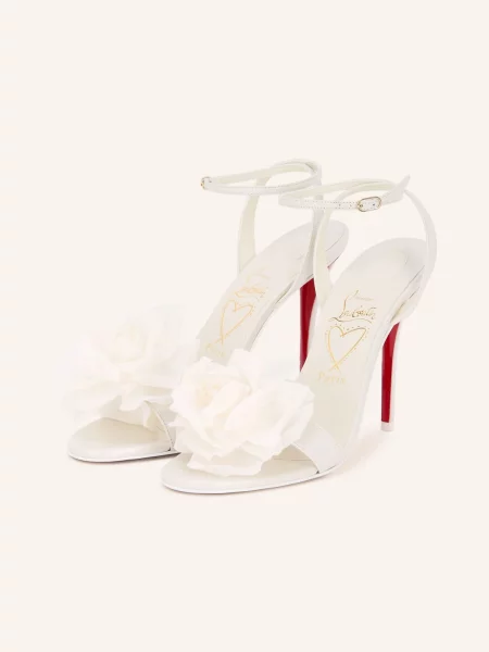 Christian Louboutin Sandály Miss Z Flora / zlatá bílá