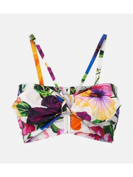 Top Dolce&gabbana cu funde cu model floral
